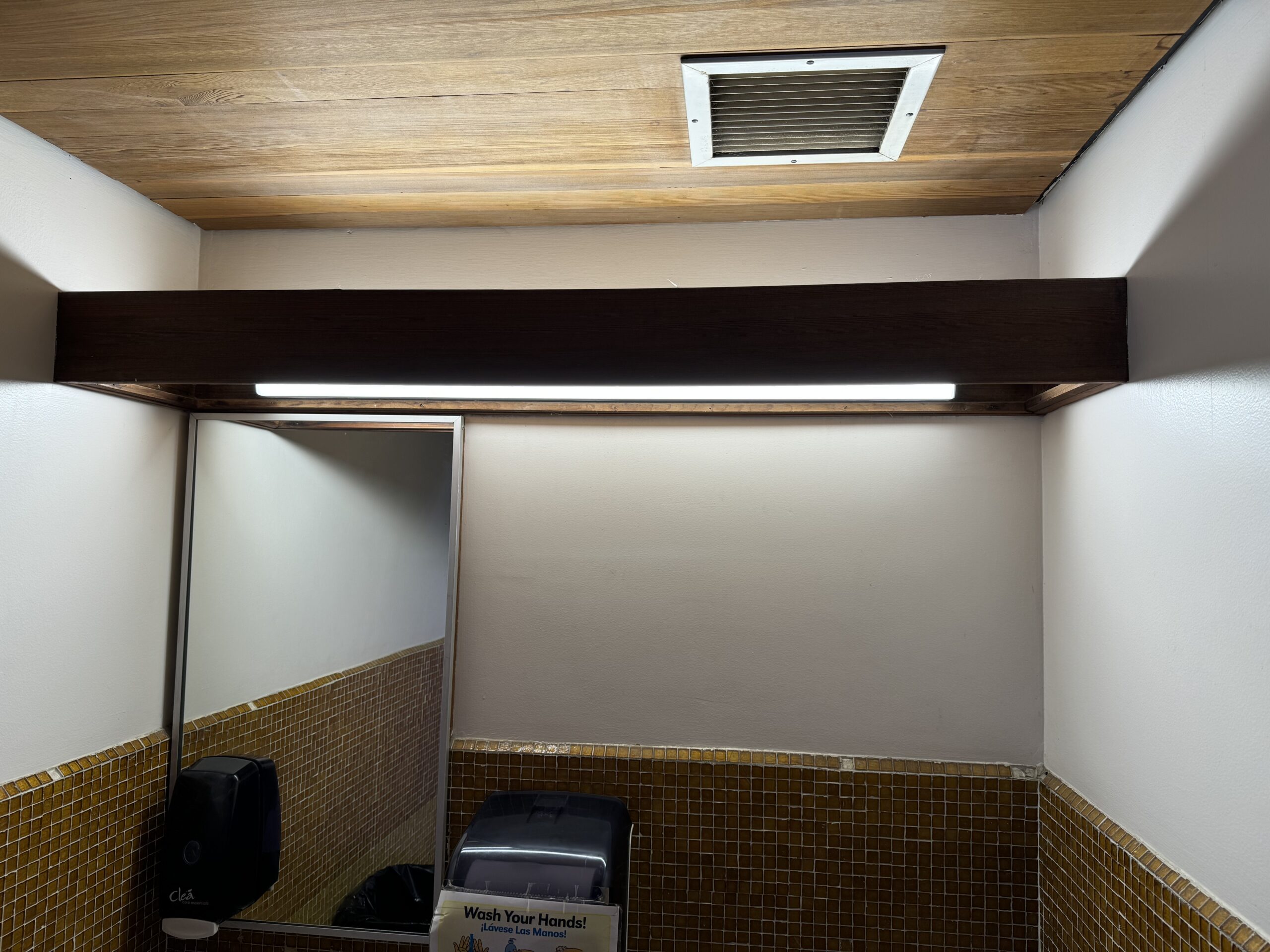 ceiling light with white walls
